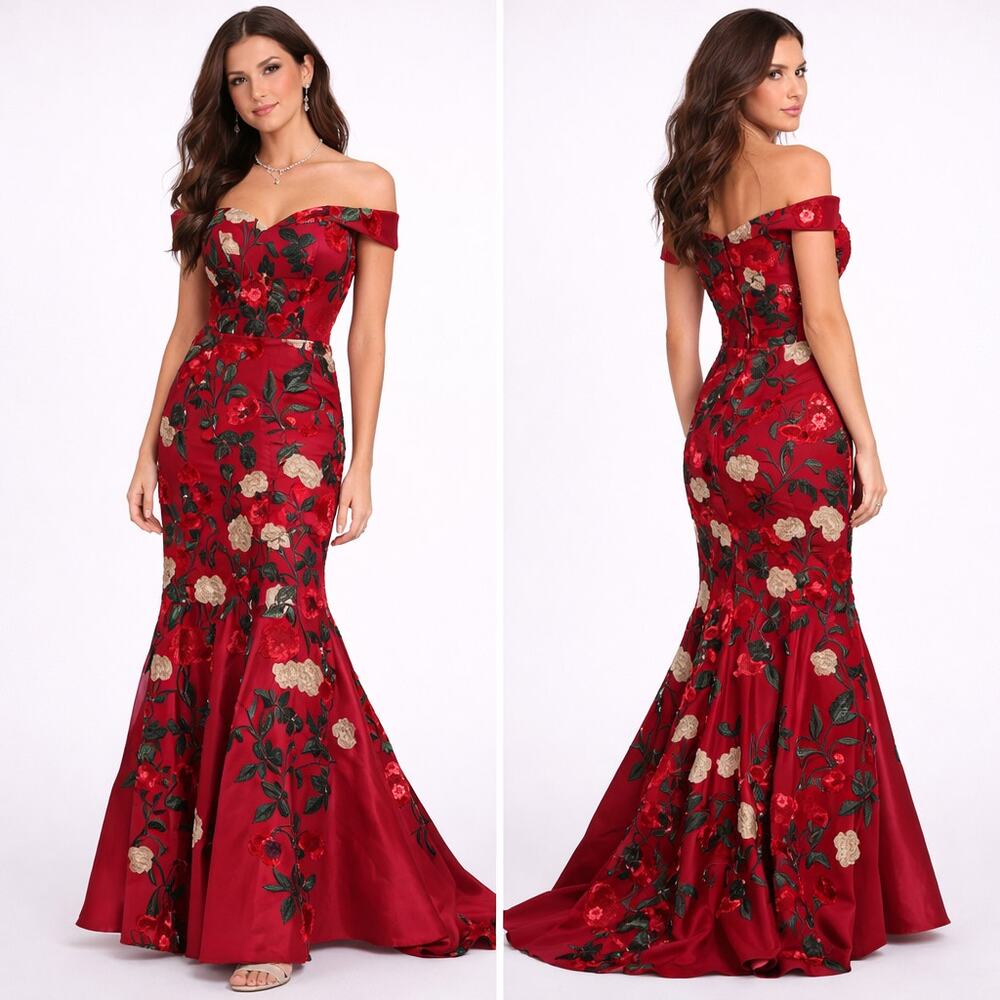 Chi Chi Hi-low Embroidered Graduation Prom Bodycon Size 6